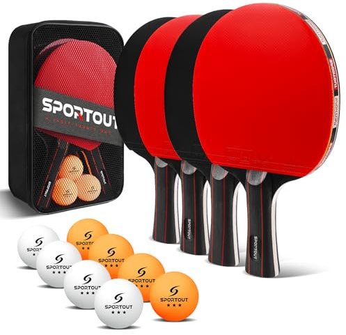 Table Tennis Bats - High-Performance Table Tennis Set with 2 Rackets, 3 Premium Ping Pong Balls & Compact Carry Bag for Indoor/Outdoor Competitions