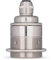 Vintage Gewindemantel Lampenfassung E27 aus Messing (inkl. 1x Schraubring) - Das Original aus Europa - Nickel Finish, vernickelt