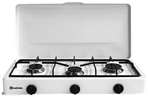 Meireles H 501 W hobs - Placa (Mesa, Gas, Acero inoxidable, Giratorio, Frente, 58 cm) Color blanco