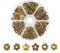 PandaHall Über 180 teile/schachtel Antike Goldene Blume Perlenkappen 6 Arten Bleifrei & Kadmiumfrei Schmuck Machen Endkappen