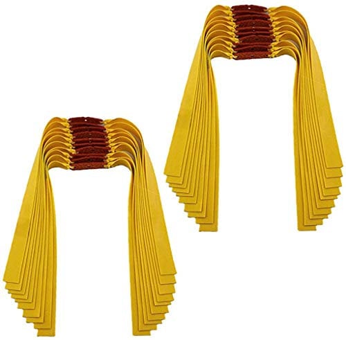 Crazy-M 12 er Ersatzgummibänder, Flache Slingshot Gummibänder,Jagd Katapulte Gummibänder,Flexible Gummilatex Katapultbänder,Gummibänder Zugbänder Band für Slingshot