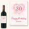 Personalised Bottle Sticker Birthday Anniversary Wine Gin Alcohol Custom Label - L190