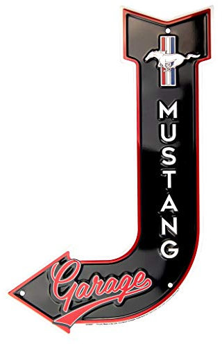 HangTime Mustang Panneau de garage vintage en métal Décoration murale automobile 29,2 x 44,5 cm
