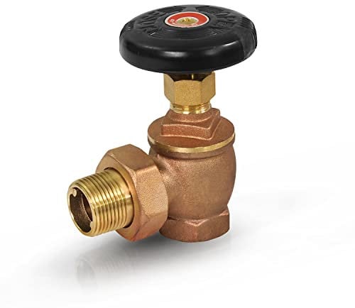 Midline Valve 6I364 Steam Radiator Valve; Air Vent Temperature Control; 1-1/4 in. FIP x Male Union; Brass