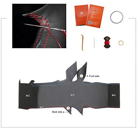 MEWANT Lenkradhülle für BMW M Sport F10 F11 (Touring) F07 F12 F13 F06 F01 F02 M5 F10 / Lenkradzubehör für BMW M Sport