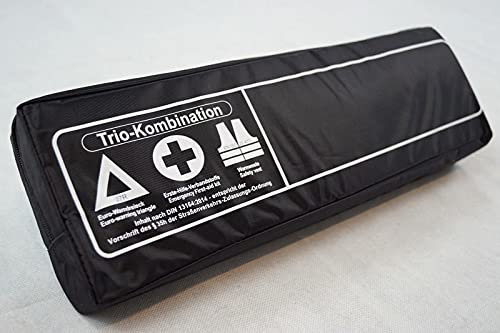 SCHWARZ TRIO 3in1 Verbandtasche NEUE DIN13164:2022 Warnweste Warndreieck Verbandskasten Kombitasche