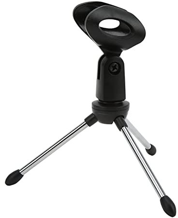 Desktop-Mikrofon-Stativ, Tisch-Mikrofonständer 5/8-Zoll-Gewinde Einfach zu verstauen Abnehmbares Design mit Mikrofon-Clip für Live-Streaming