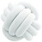 knotenkissen, Kissen Knoten, Knot Kopfkissen, Kissen Rund, Decorative Cushion, Zierkissen Knoten für Sofa, Bett, Wohnzimmer, weiß, 27cm
