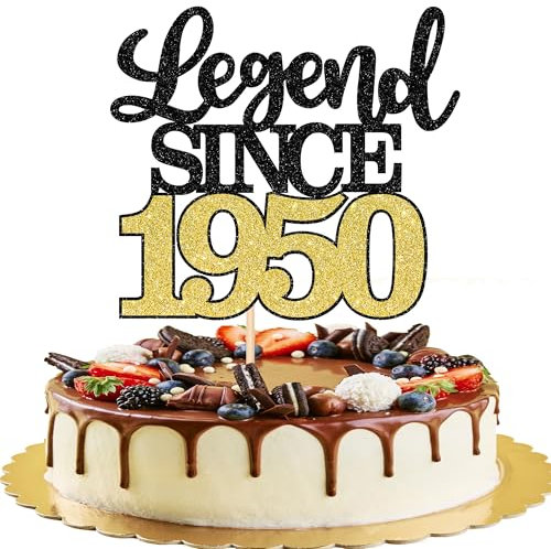 1 Piece Legend Since 1949 Cake Topper 75 Cake Topper Glitter Happy 75th Birthday Cake Pick 75 Fabulous Cake Decorations for Cheers for 75th