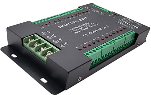 DMX Decoder 24 Kanäle RGB LED Streifen Lichter Treiber DMX 512 Controller DC 9V- 24V DMX512 Dimmer