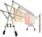 Etendoir a Linge Interieur Pliant, Etendage Linge Exterieur Retractable, Sechoir a Linge Pliable, Etendoir a Linge Extensible, Séchoir Sur Roulettes, Clothes Rack 5 Canne Grand Espace ( 240cm)