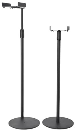 TABODD 2PCS Universal Surround Sound Speaker Stands, Height Adjustable 75-140cm Speaker Floor Stands for Surround Sound Systems and Mini Speakers