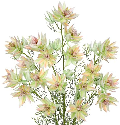 Arborus 3 STK Kunstblumen für Vase 67 cm Künstliche Blütenzweige Kunstzweige wie Echt Blumenstrauß zum Basteln Serruria Dekozweige für Innen Home Tisch Regal Hochzeit Frühling Sommer Winter Deko