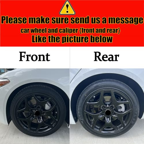 4pc Brake Caliper Covers Compatible Front Rear for LAND ROVER DISCOVERY SPORT Accessories (Red)