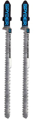 Spyder 10,2 cm doppelseitige Stichsägeblätter für Holz, Chrom-Vanadium-Stahl, 2 Stück, 17/19-TPI, T-Schaft kompatibel mit allen großen Marken (300100)