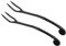 Lord Of Battles Lot de 2 fourchettes médiévales en fer – 25,4 cm de long style taverne viking pour les loisirs, le camping, la salle à manger, les fêtes