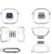TPU Protective Case for JBL Tune Flex 2 Wireless Earbuds Accessories Anti-Scratch Shockproof Soft Cover Protective Earphones Skin Sleeve with Keychain Hook (transparent)