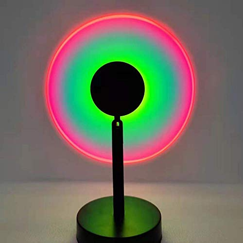 XANAYXWJ Sunset Projection Led Light Rainbow Mood Floor Stand Romantic Soothing Night Light for Living Room Bedroom Romantic Projector Gift for Home Living Room Party Decor USB Charging 90 Degrees