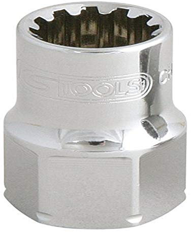 KS Tools 916.4066 - Douille traversante 1/2, 16mm - Gamme TRIPLEplus® - Entraînement 19mm mâle - En Chrome Vanadium - Finition chromée