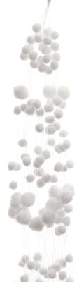 Schneeball Girlande 78 cm Schnee Kugelgirlande weiße Girlande Dekogirlande Fensterdeko Türdeko