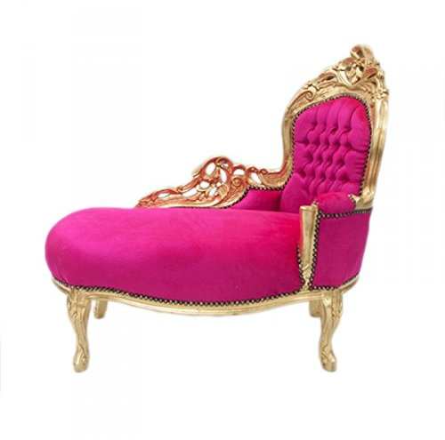 Casa Padrino Barock Kinder Chaiselongue Pink/Gold - Kindermöbel