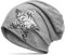 Caspar MU138 Klassiche leichte Beanie Mütze mit Glitzer Stern, Größe:One Size, Farbe:grau meliert
