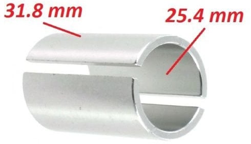 cyclingcolors Fahrrad Ahead Headset Adapter 25.4MM > 31.8MM PASSEND HÜLSE Lenker VORBAU 1 Zoll Oldtimer Reducer