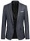 YOUTHUP Blazer Homme Slim Fit Formel avec Deux Boutons Classqiue Veste Couleur Unie Mariage d'affaires Bal, Gris, XXL