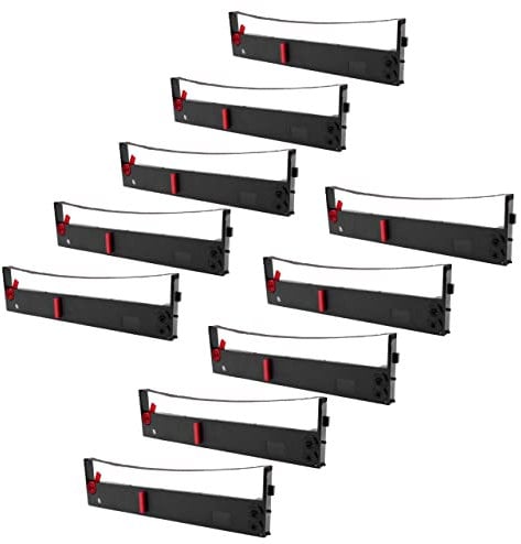 vhbw 10x Farbband Schriftband kompatibel mit Tally Genicom T2265+, T2280, T2280+ Nadeldrucker, Bondrucker - Schwarz