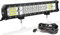 Willpower 18 Zoll 252W LED Arbeitsscheinwerfer Bar mit 12V Kabelbaum, led balken für Auto Bagger Anhänger Traktoren LKW SUV offroad