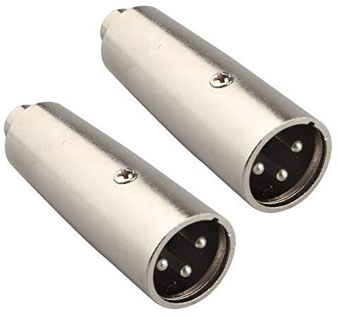 Jopto 2 Adattatori Da XLR a Rca per Microfono, Adattatore a 3 Pin XLR Maschio a Rca Femmina, Placcato In Metallo Da XLR a Phono