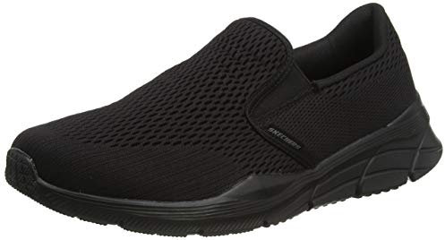 Skechers EQUALIZER 4.0 TRIPLE-PLAY, Zapatillas sin cordones para Hombre, Black Engineered Mesh/Black Trim, 44 EU
