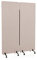 hjh OFFICE Mobile Akustik Trennwand 2er Set 177 x 60 cm FLEXMIUT Stoff Taupe Raumteiler mit Rollen & Gleiter 891000