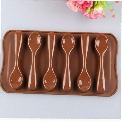 Silicone Spoon Shape Chocolate Cake Mould Sugar Candy Decorating Baking Mold for Kitchen 1pc