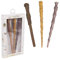 CERDÁ LIFE'S LITTLE MOMENTS - Set d'Écriture Harry Potter - Pack de 3 Stylos Noirs en Forme de Baguettes de Harry Potter, Dumbledore et Hermione - Licence Officielle Warner Bros