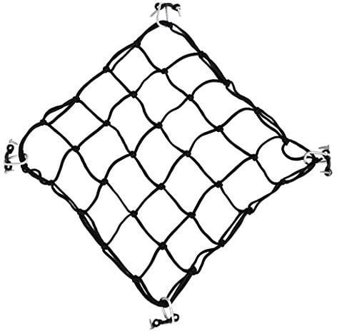 Inzopo Kayak Deck Cargo Net, Kayak Cargo Bungee Net, Bungee Cargo Net, 40 x 40cm, Black