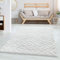 Carpettex Hochflor Teppich Wohnzimmer 3D Optik Hoch-Tief Effekt Geometrisch Design Groß Creme 280 x 370 cm - Flauschiger Schlafzimmer Skandinavische Stil Weicher Küchenteppich