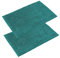 PANA® Badeteppich-Set 'Paris' (2er Pack / 50 x 80 cm) • Flauschige Duschvorleger für Badezimmer und WC • Chenille Badematten • Waschbare und rutschfeste Badvorleger • Farbe: Petrol