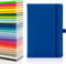 Notes London Eco A5 Notizbuch mit linierten Seiten, Stiftschlaufe, Band, Datumsmarken und Papiertasche, mittelgroßes Hardcover, Tagebuch, Notizen, nachhaltig angebautes Papier (blau)