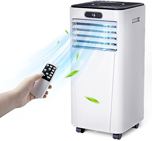 GOPLUS 3 in 1 Mobiles Klimagerät, Klimaanlage mobil mit Abluftschlauch, Ventilator, Entfeuchter, Air Conditioner tragbar mit 24h-Timer & Schlafmodus, kühlt bis zu 25/30㎡, Weiß (7000 BTU)