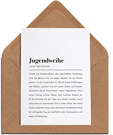 Jugendweihe Karte mit Umschlag – Jugendweihe Definition