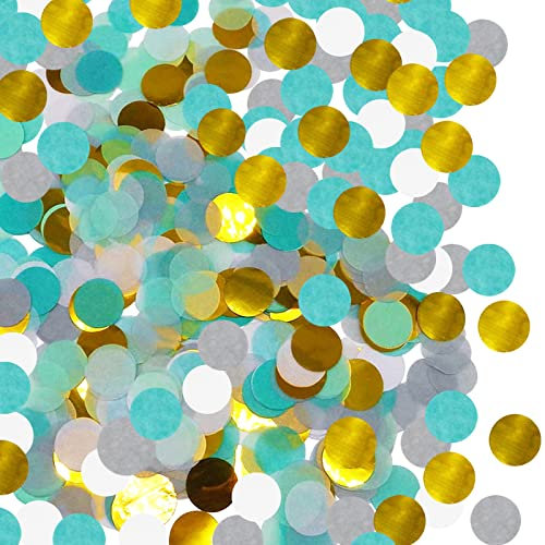 Probuk 60g Papier Konfetti für Hochzeit 2.5cm Mehrfarbige Runde Seidenpapier Tissue Confetti Konfetti Streudeko Ballondekoration Geburtstagsfeier Deko für Hochzeit,Geburtstag,Valentinstag,Geschenkbox