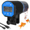 Eyein Futterautomat Aquarium, 700mAh USB aufladbar 200ml Große Kapazität Automatische Futterspender Fische mit Zeitanzeige, Feuchtigkeitsgeschützt Fischfutterspender für Aquarium, Fischtank