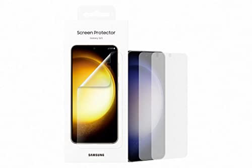 Samsung Screen Protector Smartphone EF-US911 für Galaxy S23, 2 Display-Schutzfolien, Durchsichtig, Kratzfest, Anti-Fingerabdruck, Schutz, Transparent