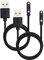 GEARPLEX USB-Ladekabel (2-polig, magnetisch) für Smartwatch, Bluetooth-Geräte, Schwarz (Größe: 7,6 mm, 2 Stück)