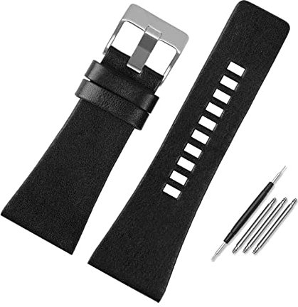 Elegantyl Lederarmband 22mm - 34mm Herrenuhr Ersatzarmband Uhrenzubehör + Montagewerkzeug, 30mm