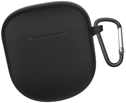 KUTEWEU Custodie per Cuffie Silicone Compatibile con Bose QuietComfort Earbuds II Custodia, Silicone Protettiva Case Cover for Bose Earbuds LED anteriore Visibile con Fibbia (Nero)