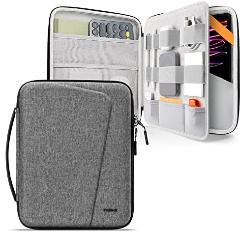 Inateck Hartschalen Tablet Tasche Hülle Kompatibel mit 13 Zoll iPad Pro/Air, 12,9 Zoll iPad Pro 2018-2020 M2/M1, Stoßabsorbierende Tragetasche, Grau