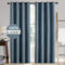 MIULEE Verdunklungsvorhänge mit ösen Gardinen Leinenoptik 2er Set 260 x 140 cm Blau Vorhang Blickdicht mit Ösen Thermovorhang Kälteschutz Vorhänge Wohnzimmer Schlafzimmer Wärmeisolierend