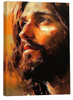 CCWACPP Jesus Leinwandkunst Christus Wandbild Religio Druck christliche Malerei katholisches Poster Gott Kunst Wanddekoration für Schlafzimmer Zuhause Kirche 50x75 cm